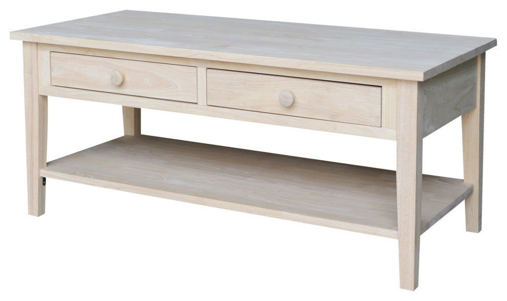 Spencer Coffee Table, Unfinished
