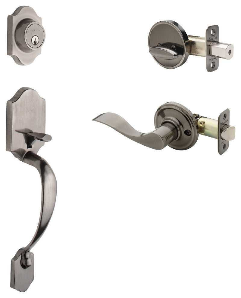 Active Handle Set, Waverlie Lever Interior Trim, Antique Nickel