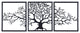 Three Paneled Tree Metal Wall Decor