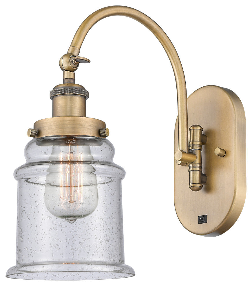 Innovations 918-1W-BB-G184-LED 1-Light Sconce, Brushed Brass
