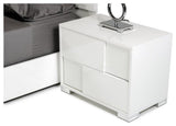 Modrest Monza 2-Drawer Soft Closing Modern MDF Wood Nightstand in White