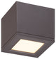 WAC Lighting Rubix 5" Indoor or Outdoor LED Flush Mount, Bronze