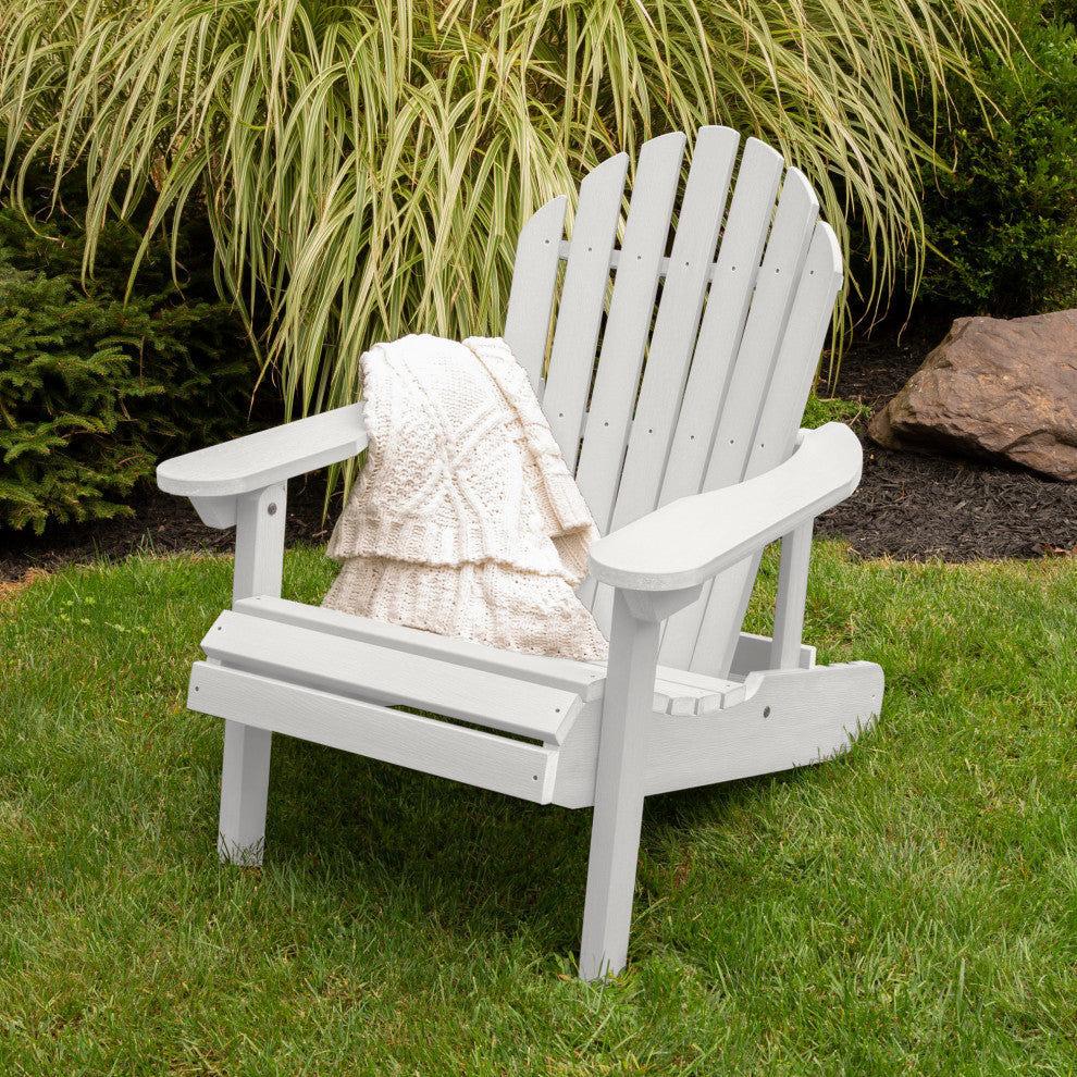Merrow Folding & Reclining Adirondack Chair, White