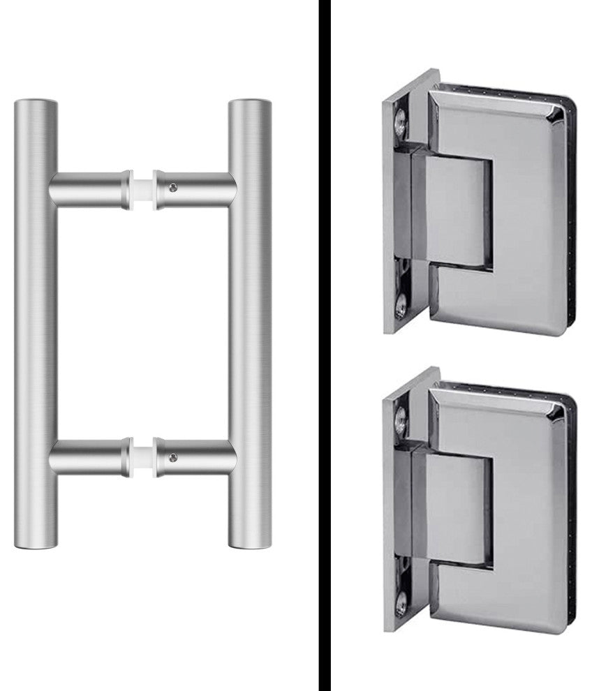 Hinged Alcove Shower Door With Flamenco Design, Semi-Private, 32"x75" Inches, Left
