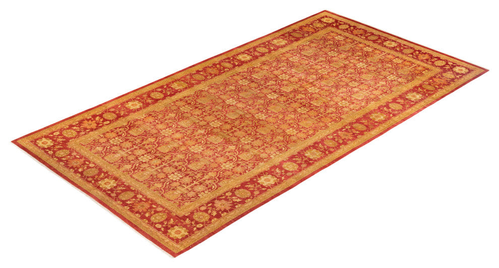 Eclectic, One-of-a-Kind Hand-Knotted Area Rug Red, 8'2"x15'5"