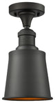 Addison 5" Semi-Flush Mount, Oil Rubbed Bronze, Shade: Oil Rubbed Bronze