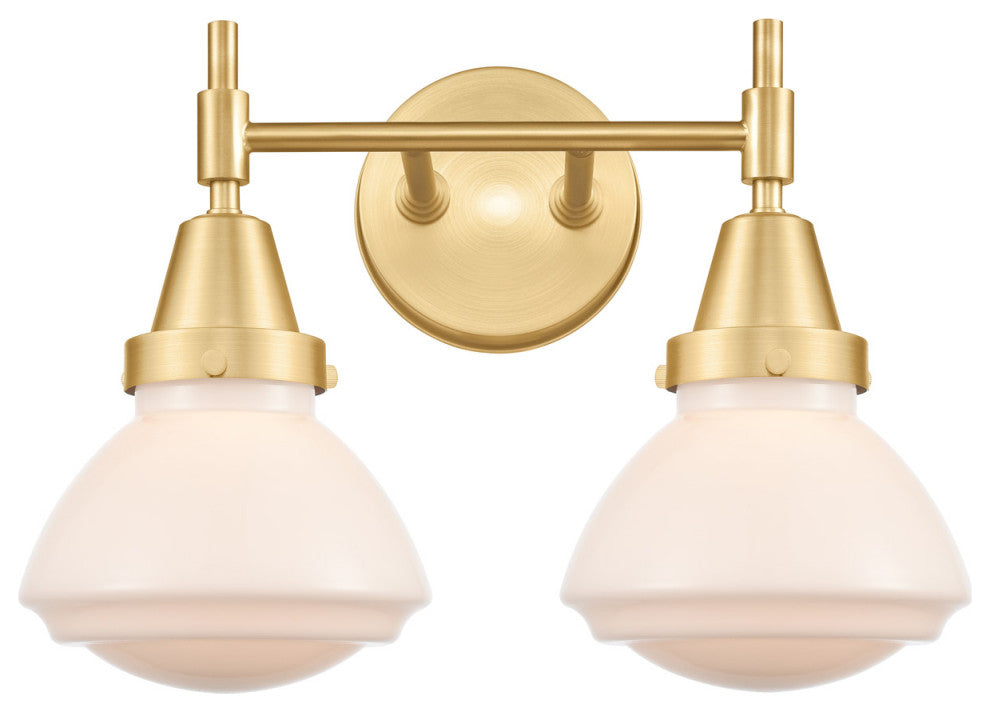 Innovations 447-2W-SG-G321 2-Light Bath Vanity Light, Satin Gold