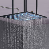 Fontana Rieti 20" Mist Rainfall Matte Black Shower System With Handheld Shower