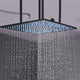Fontana Rieti 20" Mist Rainfall Matte Black Shower System With Handheld Shower