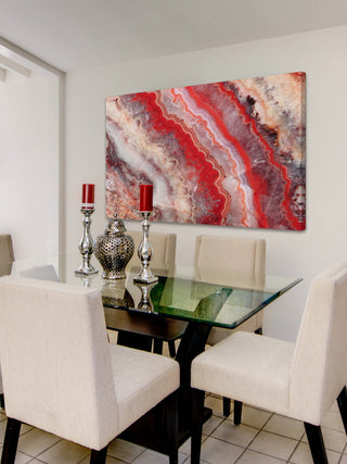 "Red Rhodochrosite" Painting Print on Canvas