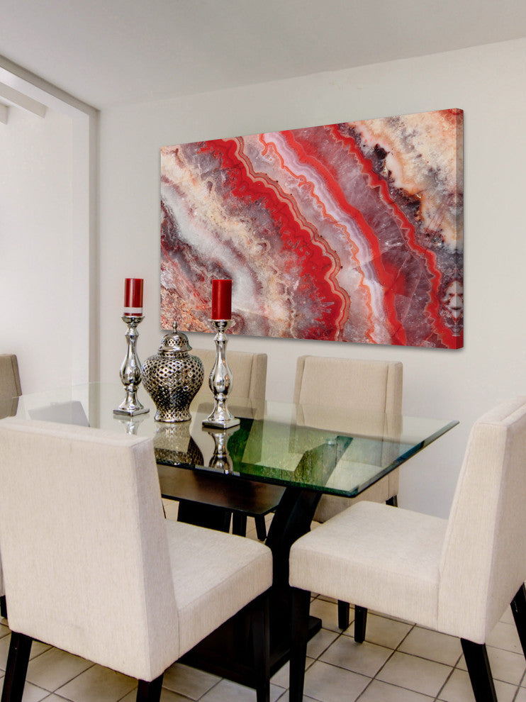 "Red Rhodochrosite" Painting Print on Canvas