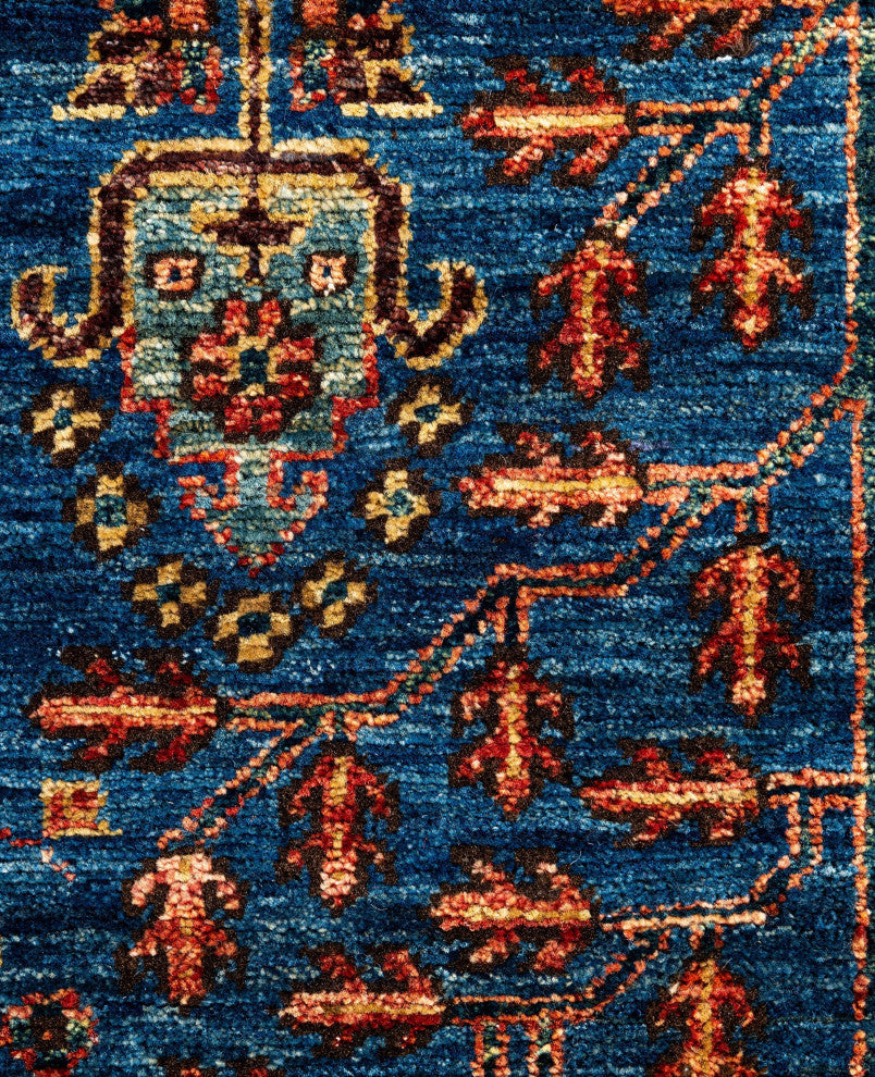 Serapi One-of-a-Kind Hand-Knotted Area Rug Blue, 2'9" x 9'10"
