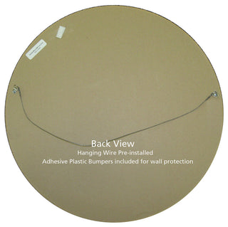 Pasadena Framed Round Mirror, Gloss Black, 19"x19"