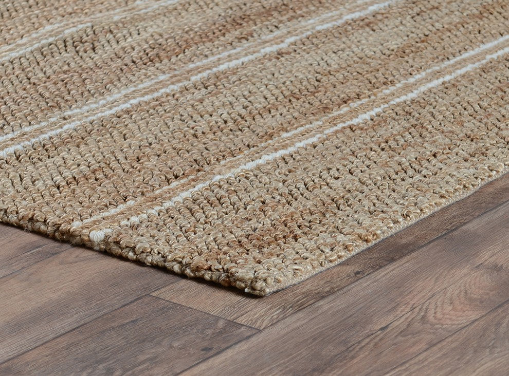 Home Barcelona Handwoven Wool Blend Area Rug, Gray by Kosas Home, Ivory, 9'x12'