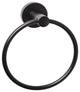 Lugano Bath Series, Towel Ring, Flat Black