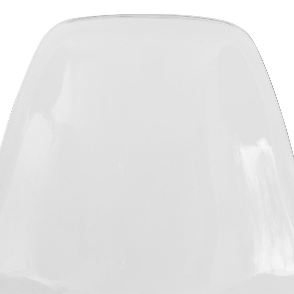 Cresco Acryclic Dining Side Chairs with Eiffel Legs Set of 2, Clear