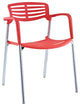 Modern Red Fleet Stacking Chair