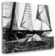 Black and White Sailing Yacht 2 Giclee Wrap Canvas Wall Art