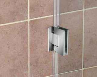 Kinkade 29.75"-30.25"x72" Frameless Hinged Shower Door, Chrome