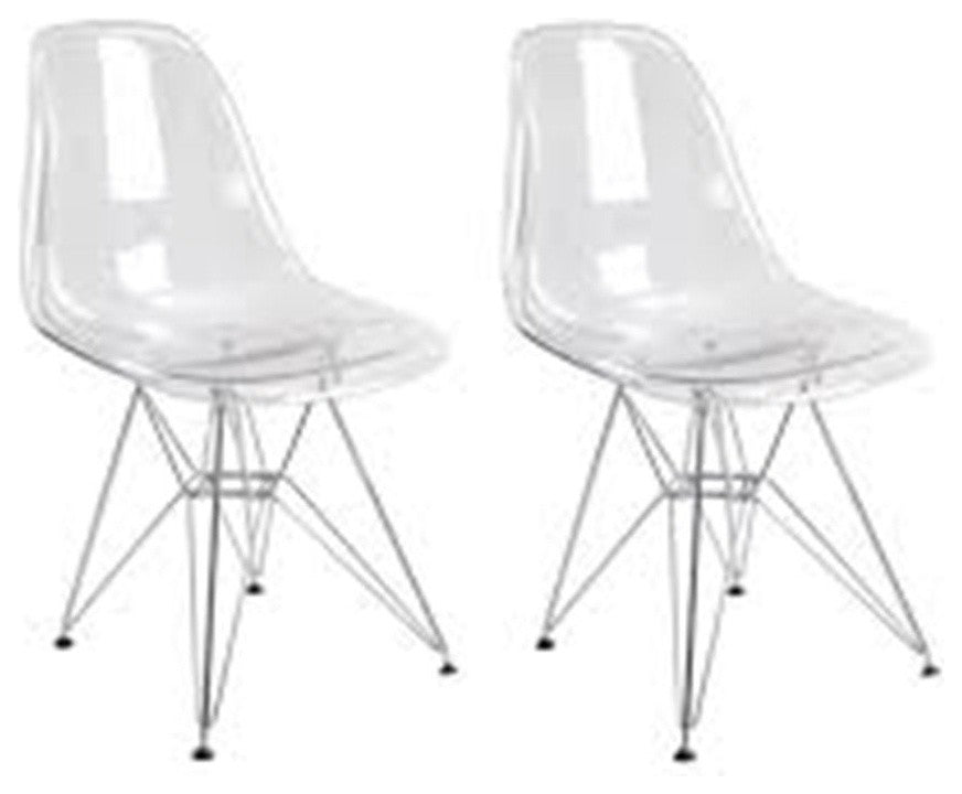 Mid-Century Eiffel Shape Ghost Chair