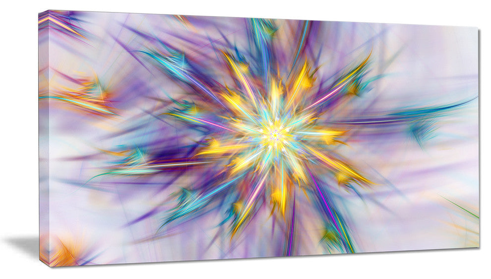 Large Exotic Colorful Flower, Large Floral Canvas Art Print, 60"x28"