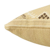 Anvi Medallion Khaki/ Brown Pillow 22" Square, Down Fill