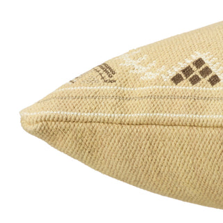 Anvi Medallion Khaki/ Brown Pillow 22" Square, Down Fill