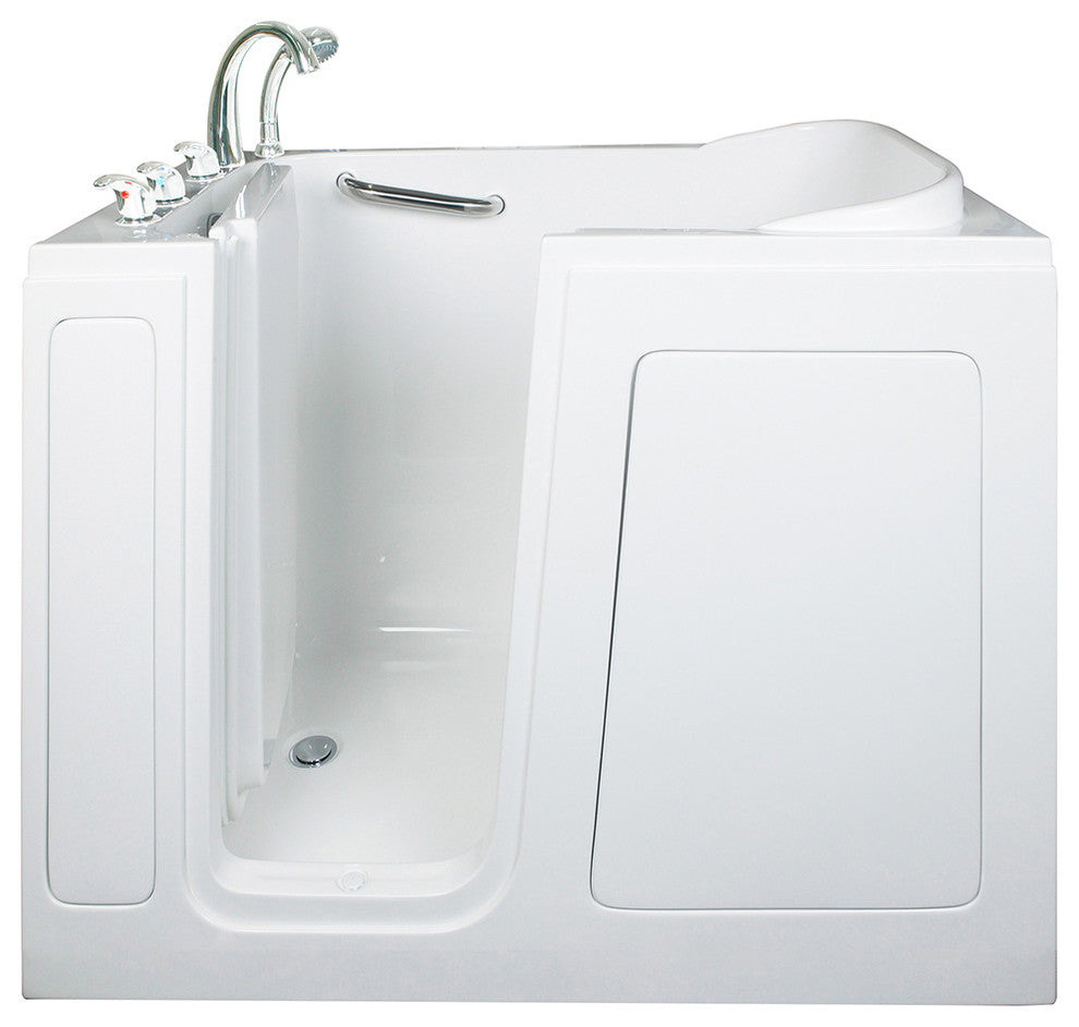 Ella's Bubbles Short Walk-In Bathtub, White With Left Drain/Door