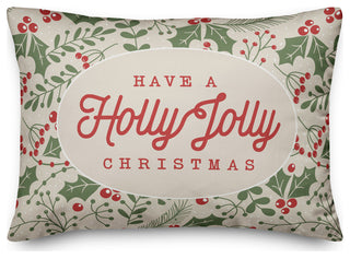 Holly Jolly 8 20x14 Spun Poly Pillow