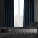 Heritage Plush Velvet Curtain Single Panel, Eternal Blue, 50"x108"