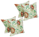 17" Square Polyester Outdoor Throw Pillows, Set of 4, Daytrip Reef