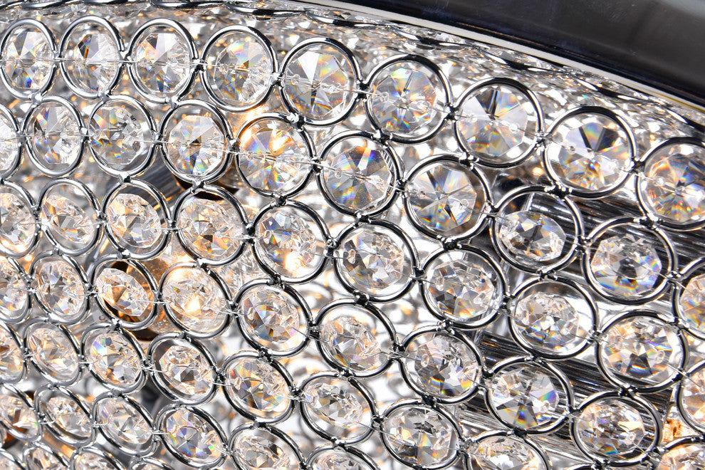 Globe 6 Light Bowl Flush Mount With Chrome Finish