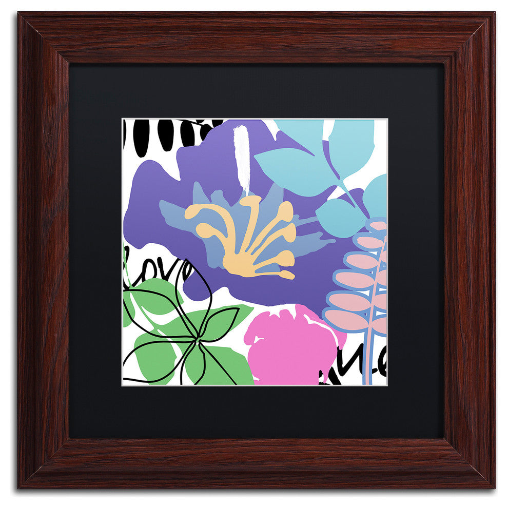 Color Bakery ''French Poodle II'' Matted Framed Art, Wood Frame, Black Mat, 11x11
