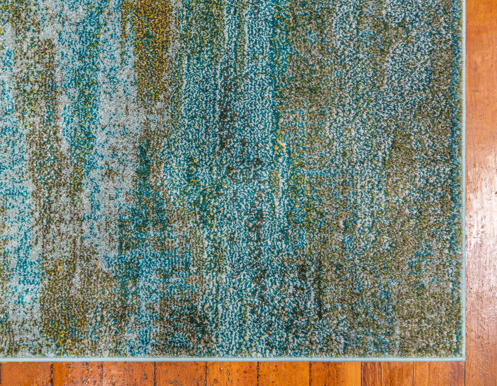 Unique Loom Turquoise Jardin Lilly 3' 3 x 5' 3 Area Rug