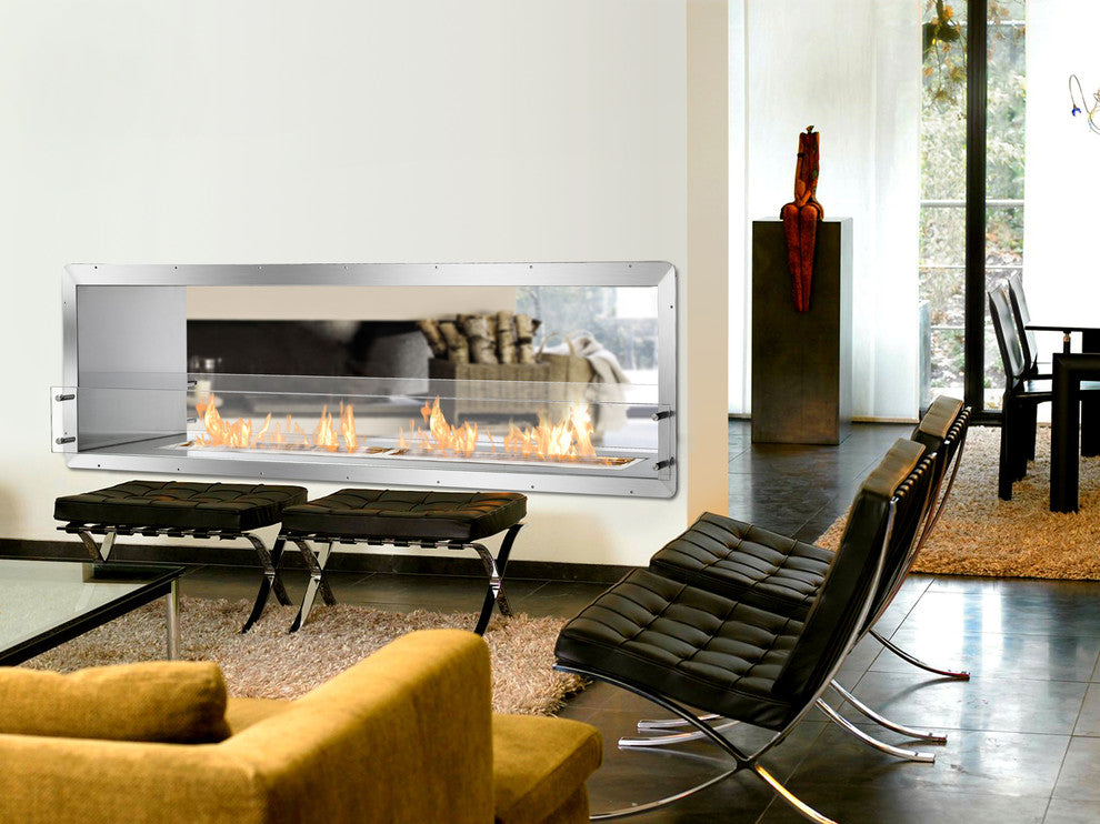 See-Through Bio Ethanol Firebox - Double Sided Fireplace Insert FB6200-D | Ignis
