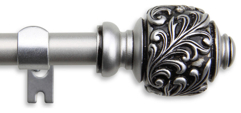 Tilly Curtain Rod, Satin Nickel, 84-120"