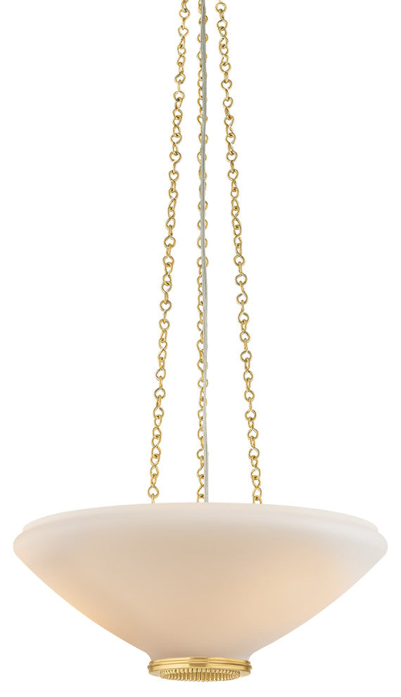 Hudson Valley Lighting Awosting Pendant, Aged Brass