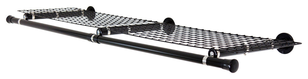 Double Shelf With Hanger, White, Black