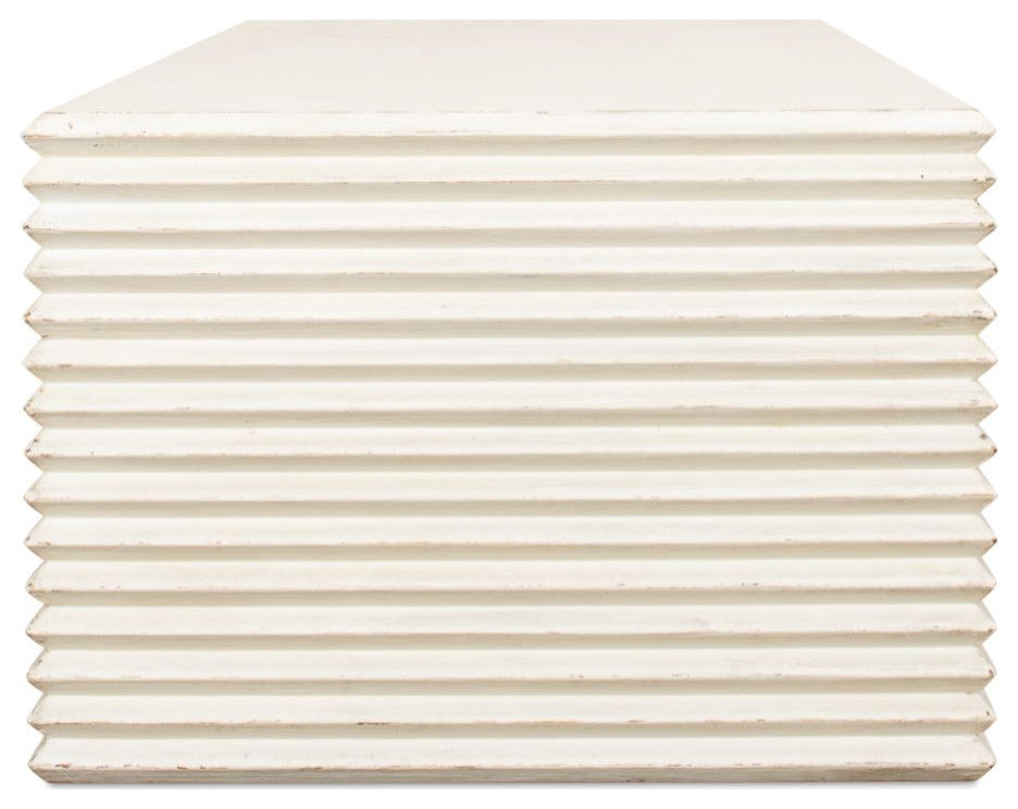 Stacked Cocktail Coffee Table Antique White