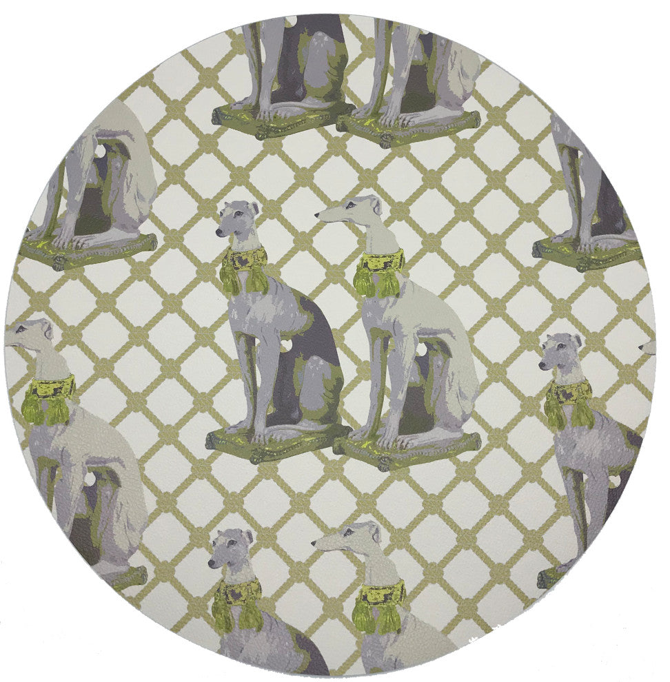 Regal Greyhound Gold 16" Round Pebble Placemats, Set of 4
