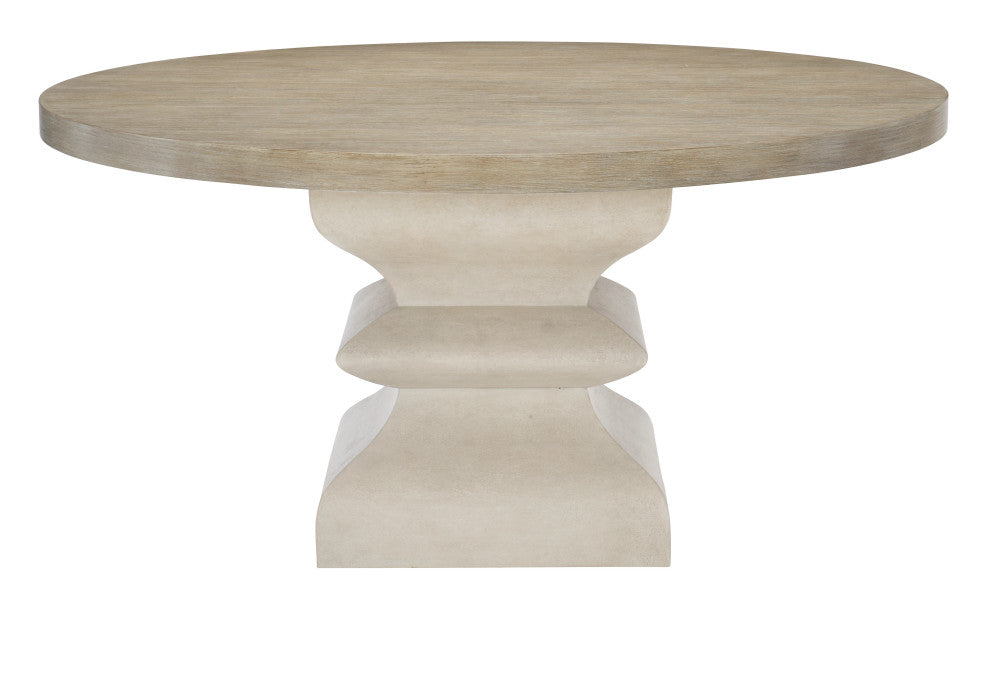 Bernhardt Santa Barbara Round Pedestal Dining Table, Oak Top
