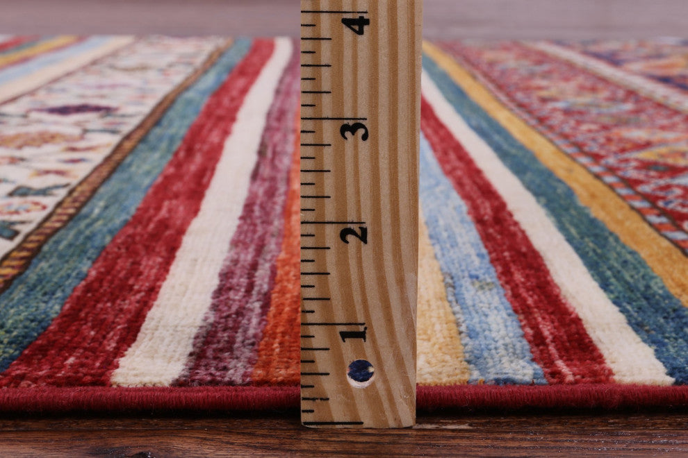 Khorjin Super Kazak Hand-Knotted Wool Rug 3' 10" X 5' 9" Q10777