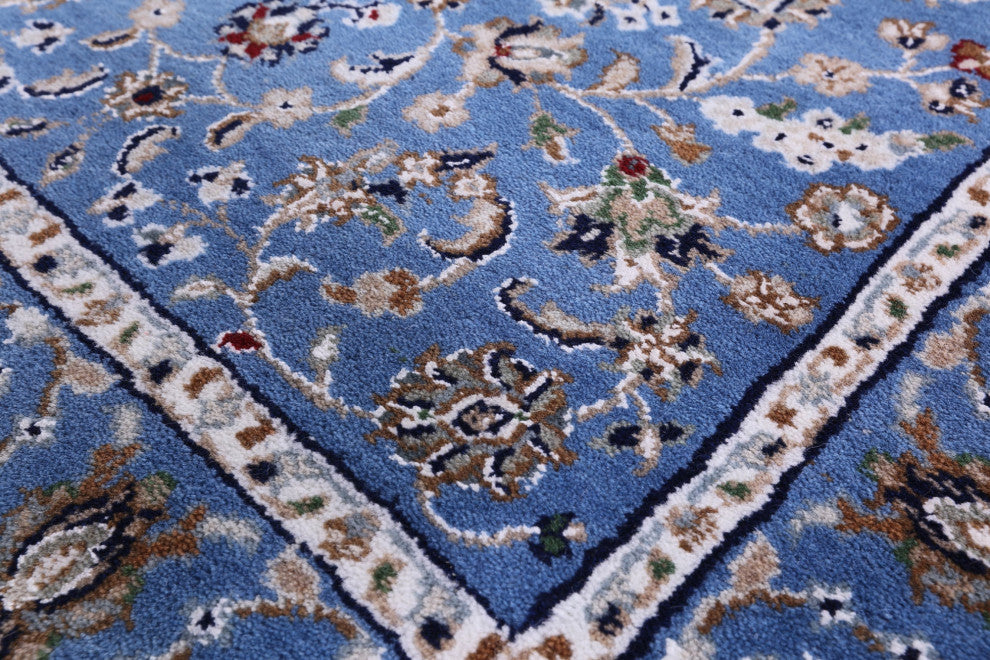 Runner Persian Nain Hand Knotted Wool & Silk Rug 2' 7" X 12' 3" - Q13151