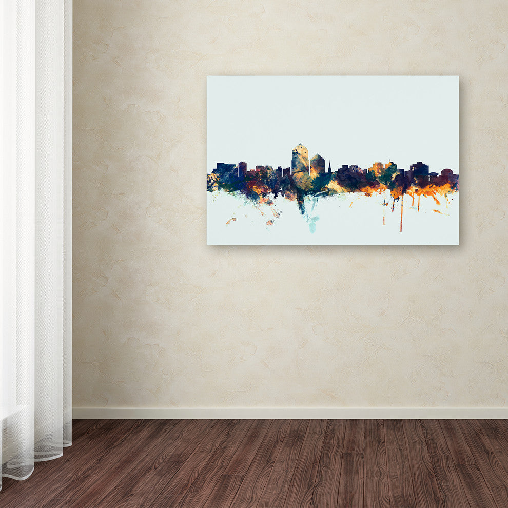 Michael Tompsett ''Albuquerque NM Skyline Blue'' Canvas Art, 16x24