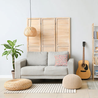 Bunnies and Eggs Easter Decorative Throw Pillow, Sunwashed Red, 20x20"