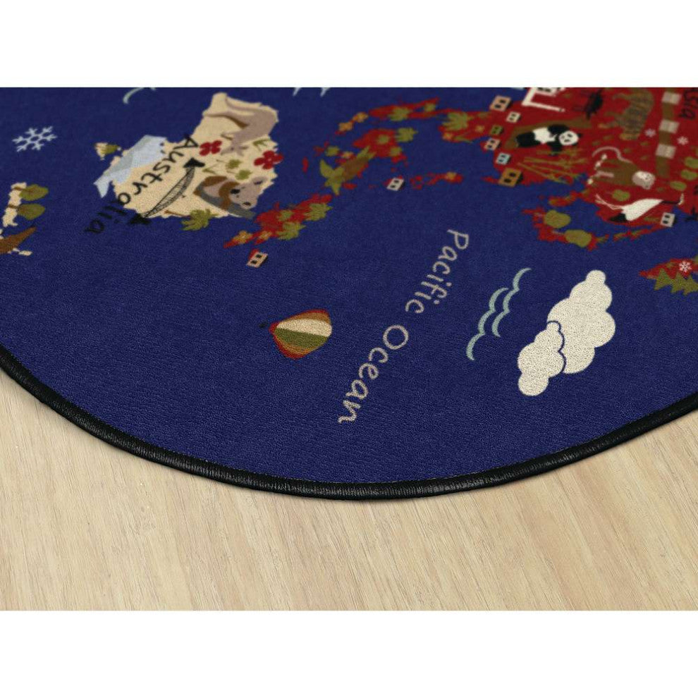 Flagship Carpets FA1343-33FS 6x8'4 World Traveler Earth Tone Rug