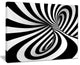 "Spiral, Blank and White" Abstract Art Canvas Print, 20"x12"