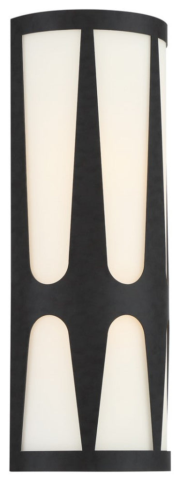 Crystorama Royston 2 Light Wall Sconce ROY-802-BK, Black