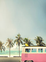 Surf Bus Pink - 72 x 54 by Design Fabrikken
