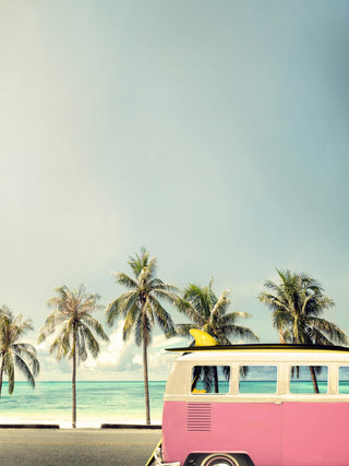 Surf Bus Pink - 72 x 54 by Design Fabrikken